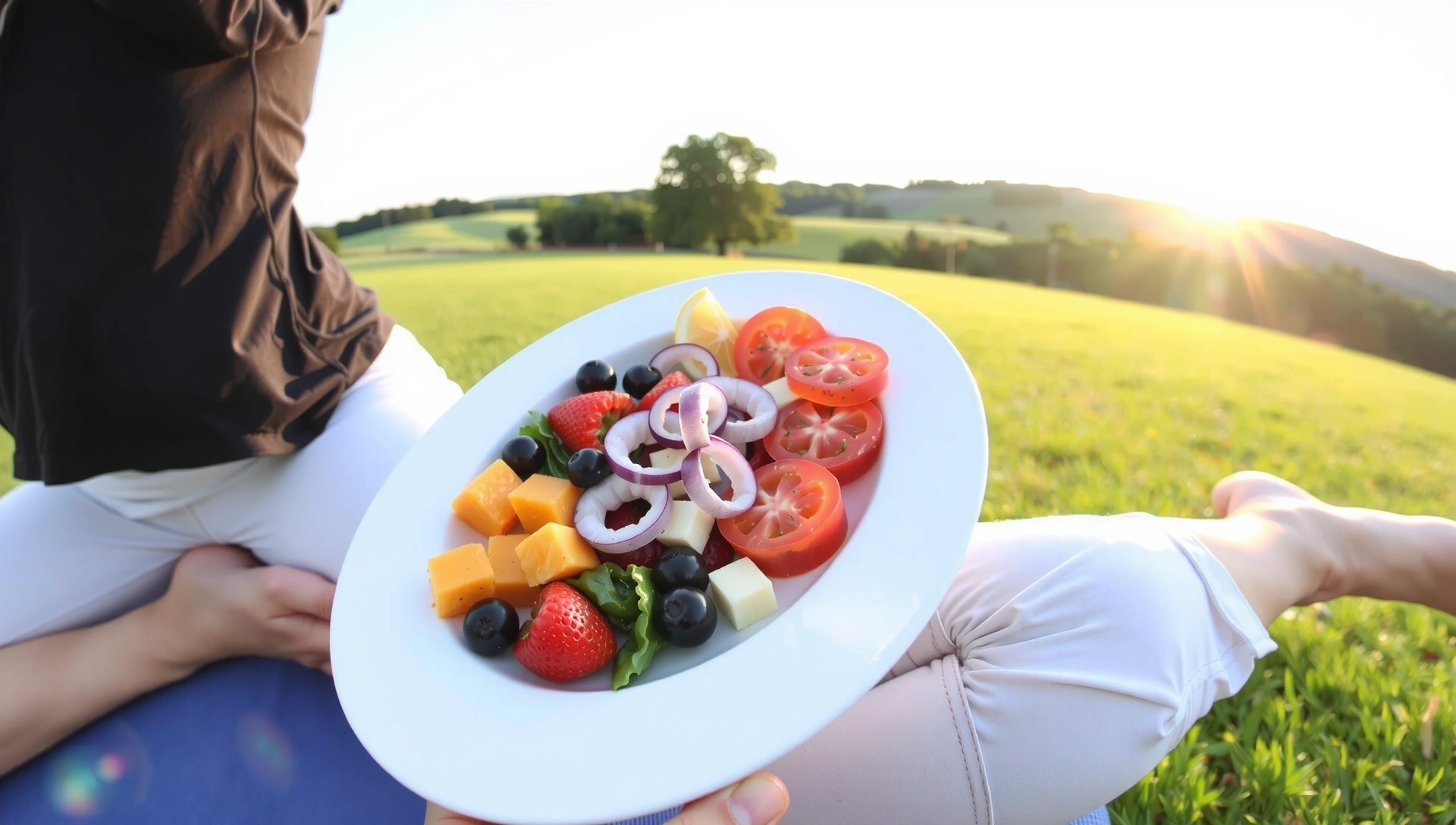 Inspiring image of healthy food and an active lifestyle